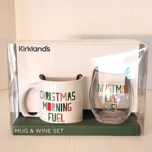 Kirkland's Christmas By Kirkland's Christmas Mug & Wine Set Multi Color Modern